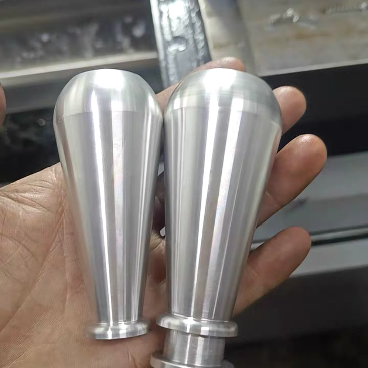 CNC Aluminum Tapered Handle Pair — EKINSUN custom manufacturing case photo