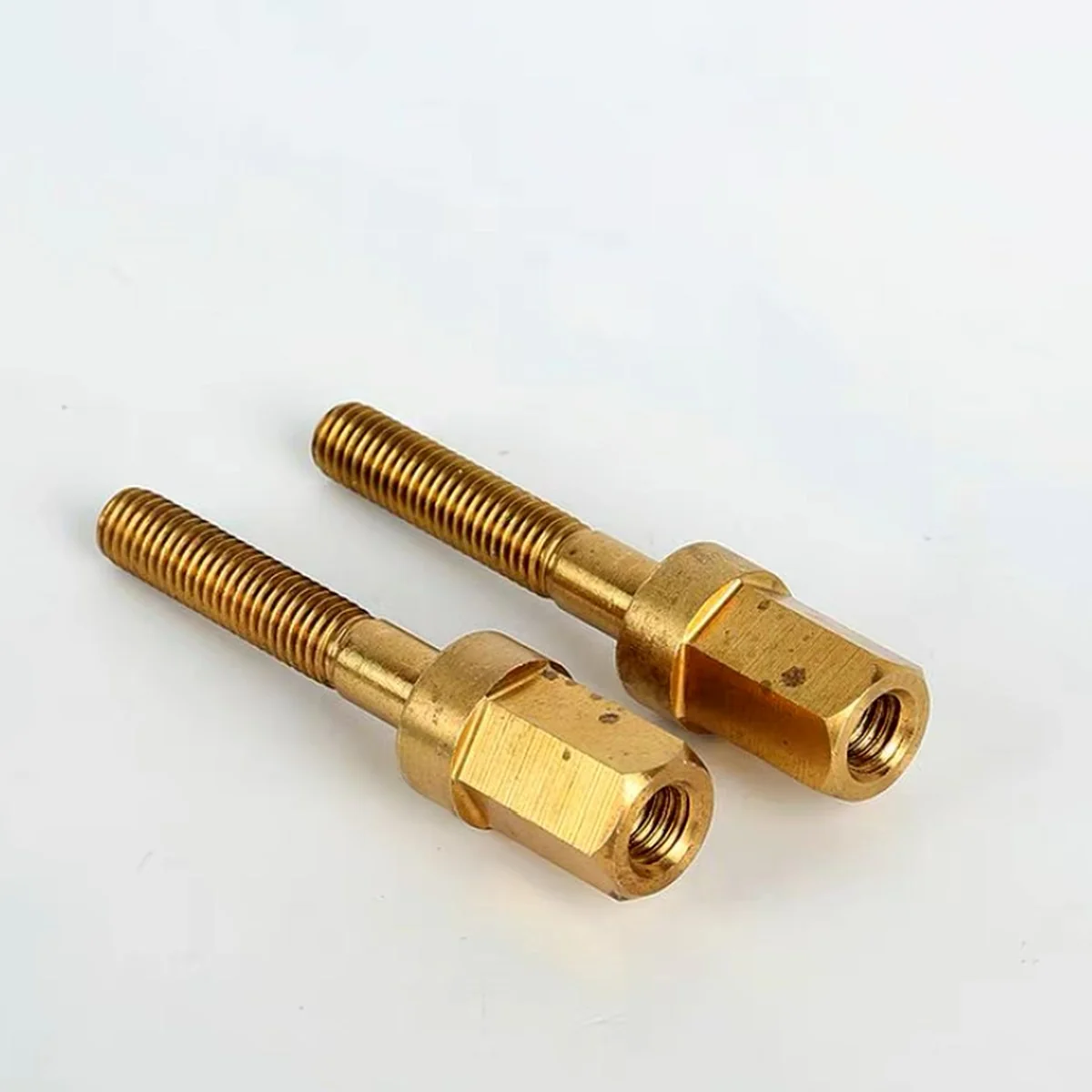 CNC turned brass threaded fitting custom thread — EKINSUN precision turning