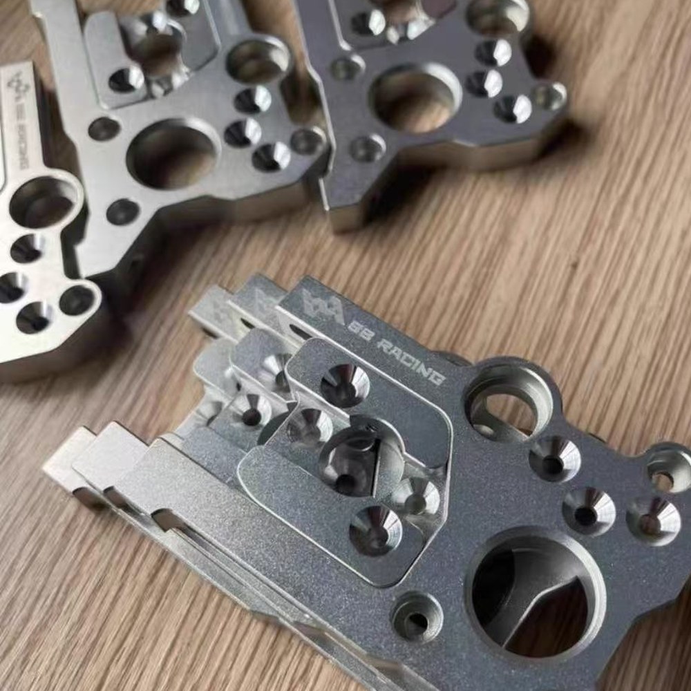 CNC racing chassis bracket anodized aluminum — EKINSUN motorsport
