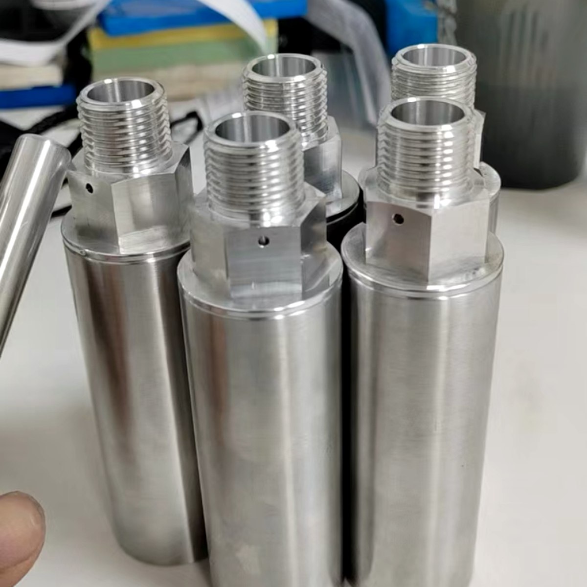 CNC precision turned threaded couplings batch production — EKINSUN
