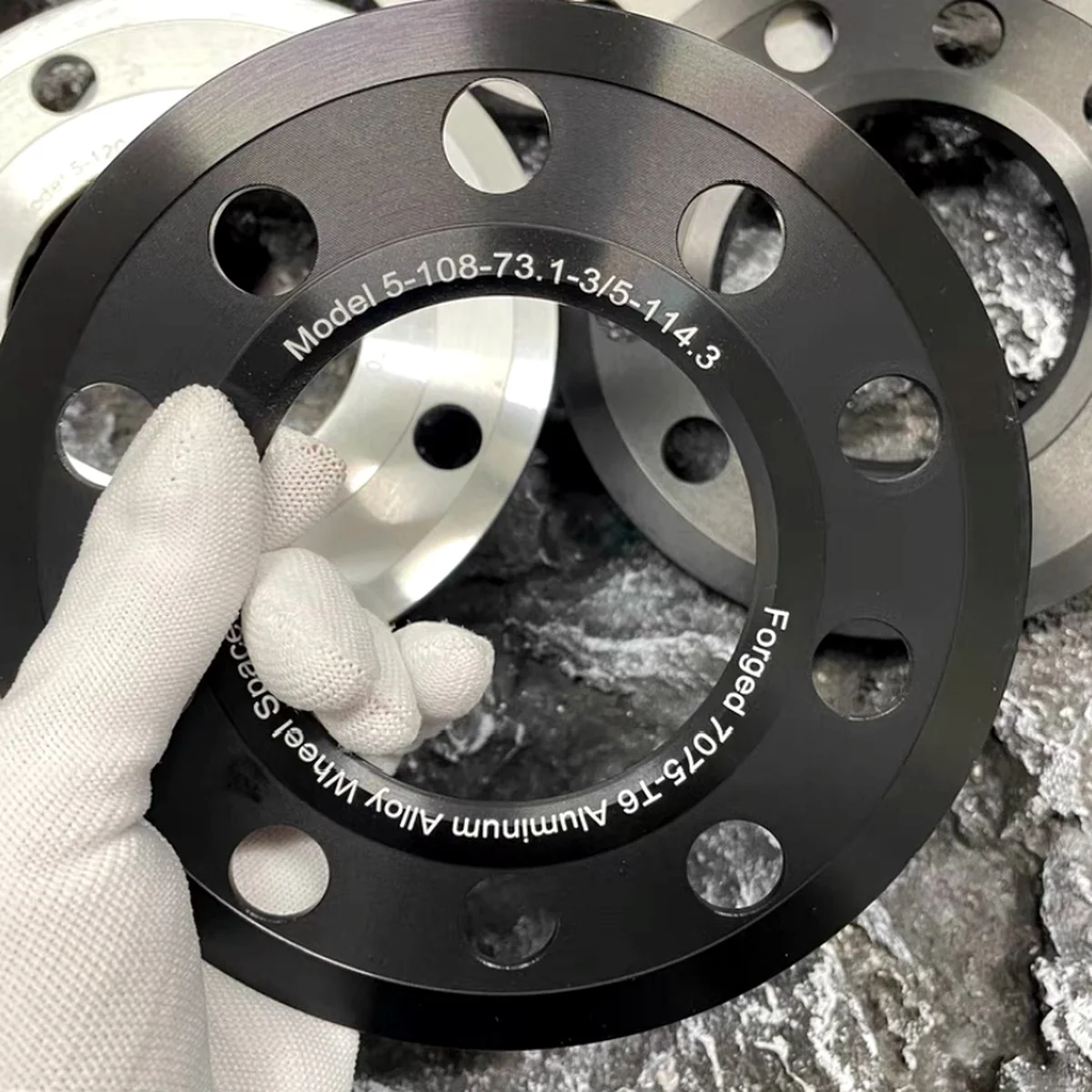 Aluminum wheel spacers CNC machined from hand drawing — UK motorsport