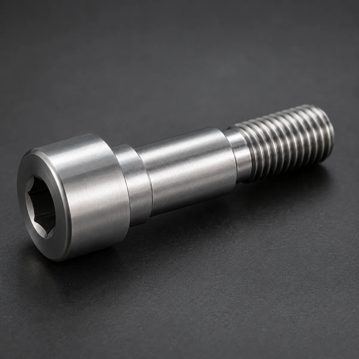 Custom shoulder bolt machined to tight tolerance on the shoulder diameter for tooling application