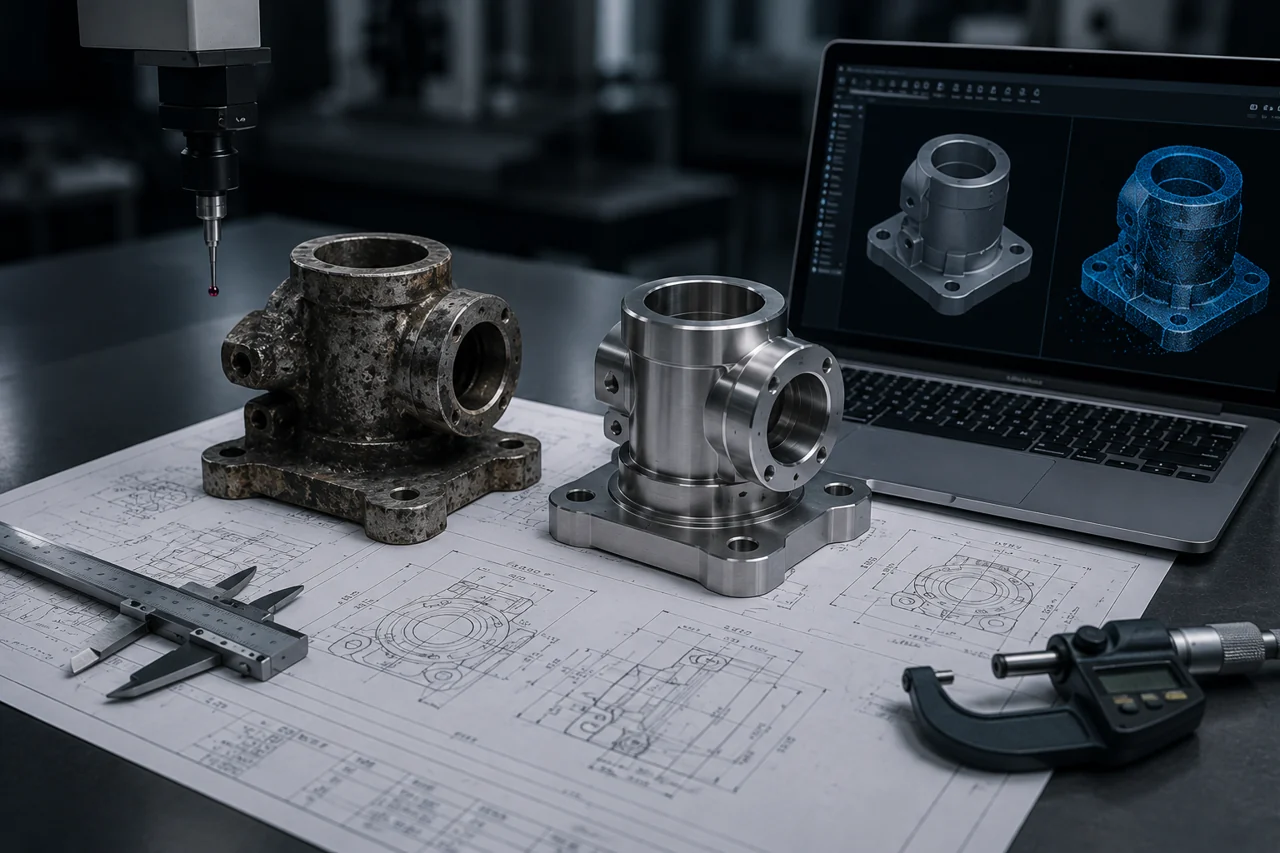 EKINSUN 3D scan to CAD reverse engineering workflow for part reproduction