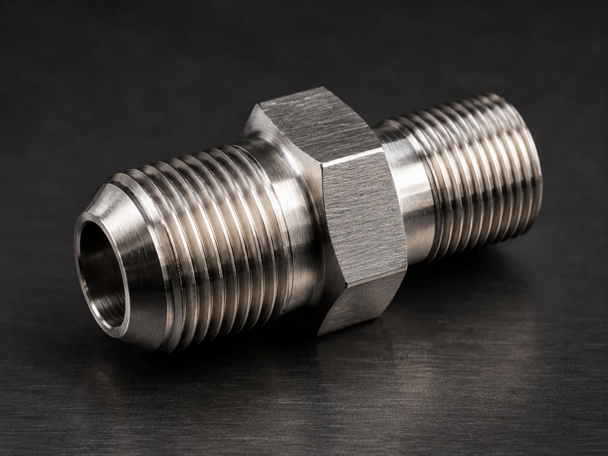 Custom metric thread adapter with two different threads, machined to order — EKINSUN