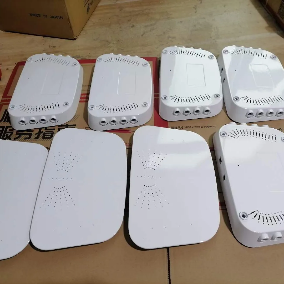 A small batch of vacuum-cast plastic housings reproduced from one master the same approach used for discontinued car trim